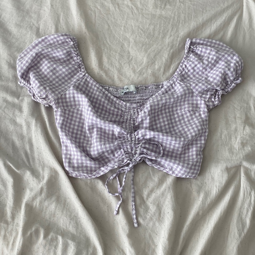 Hollister cropped puff sleeve top
